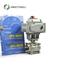 JKTLEB114 electronic ss two way 1" right angle ball valve